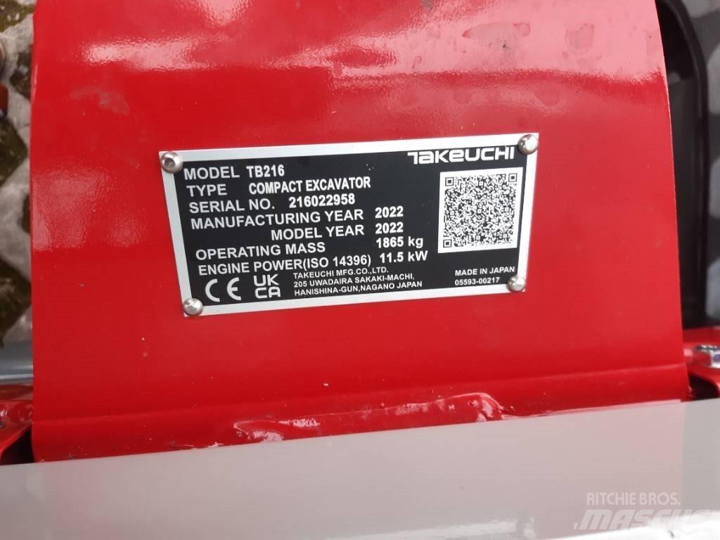 Takeuchi TB216 V2 Mini pelle < 7t