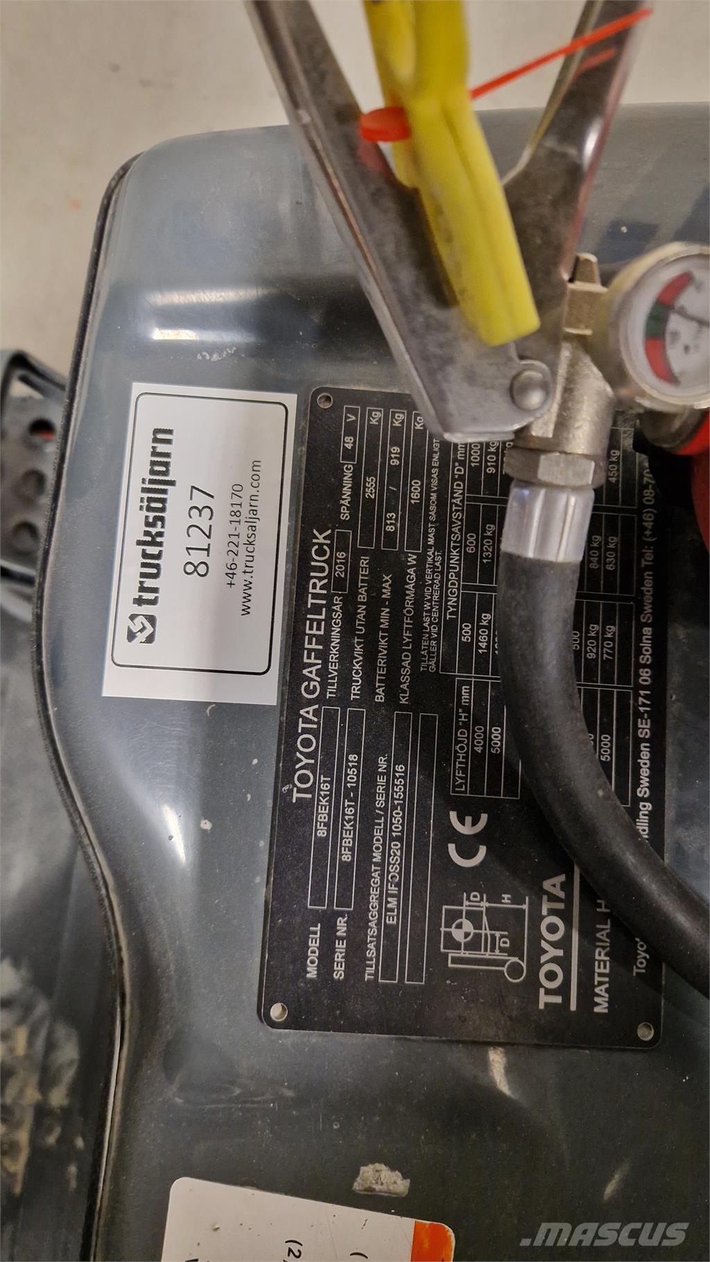 Toyota 8FBEK16T Chariots élévateurs électriques