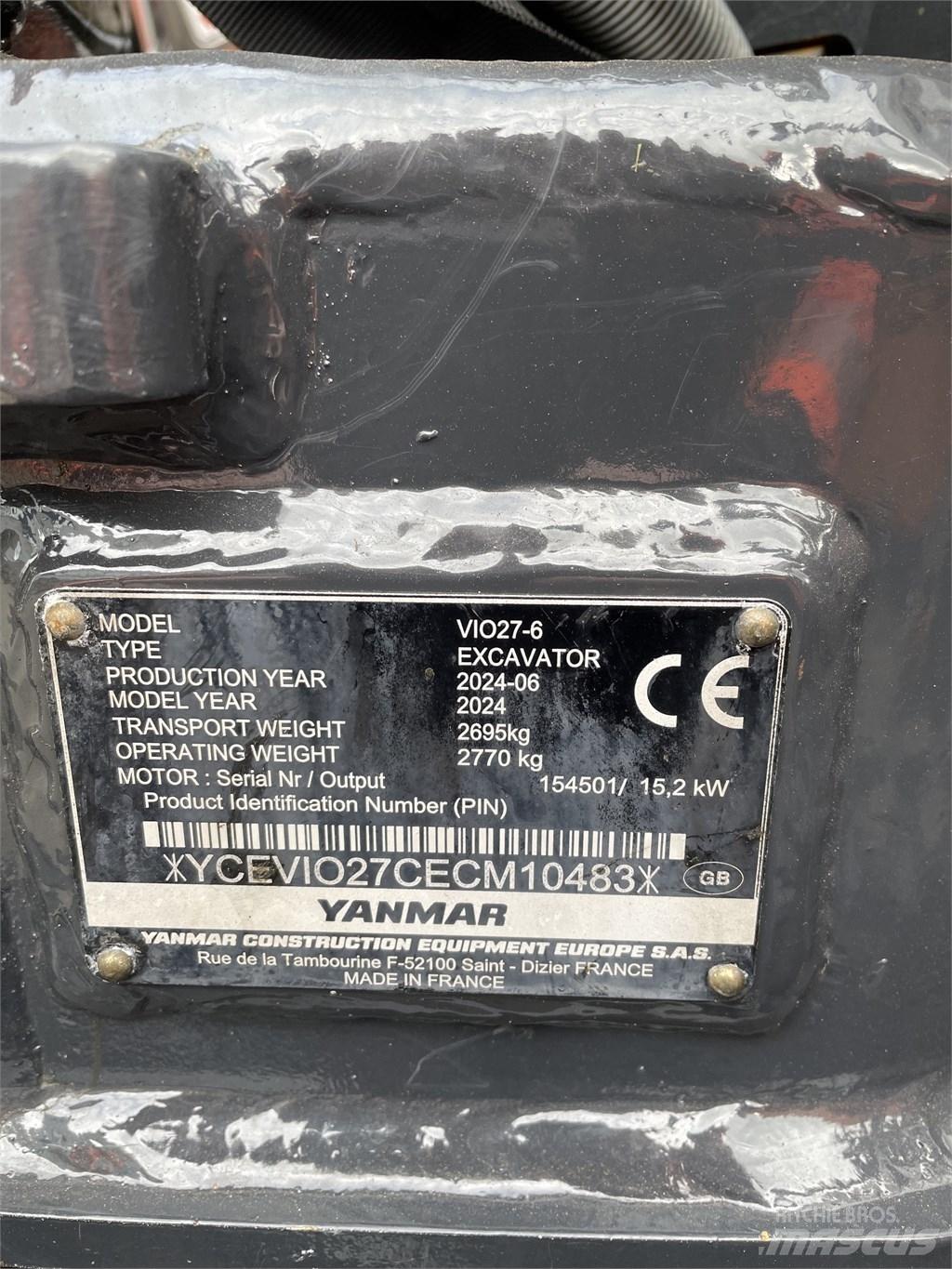 Yanmar Vio 27 Mini pelle < 7t