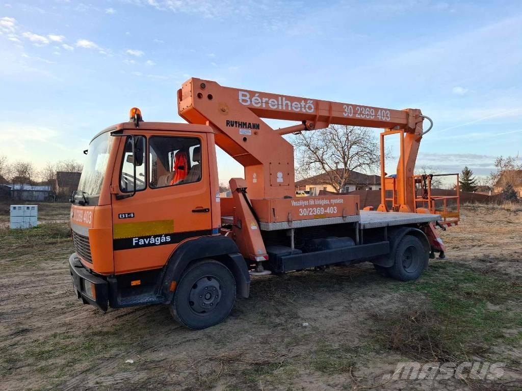 Mercedes-Benz 814 Camion plateau ridelle avec grue