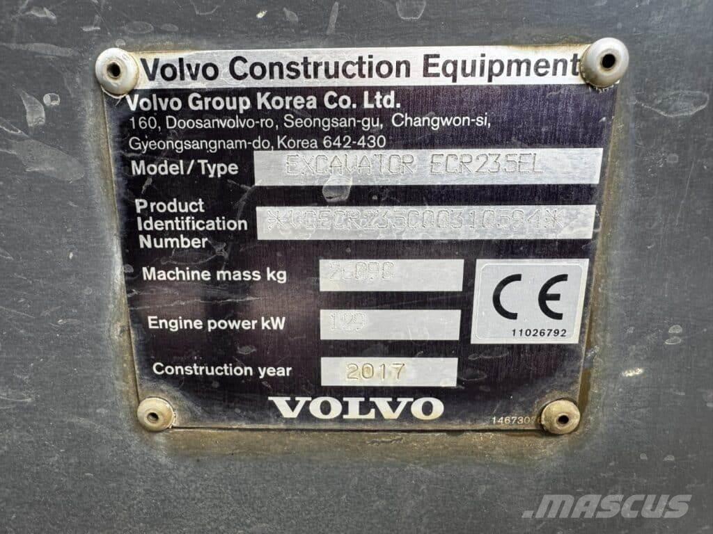 Volvo ECR235EL Pelle sur chenilles