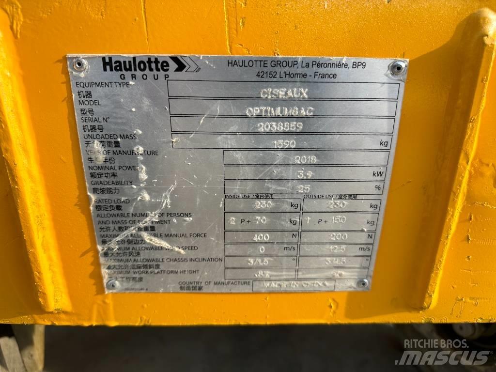 Haulotte OPTIMUM 8 Nacelle ciseaux