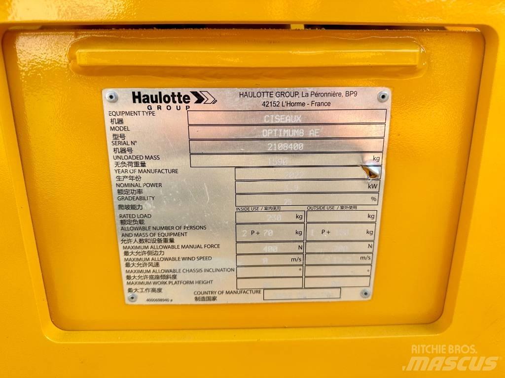 Haulotte OPTIMUM 8 Nacelle ciseaux