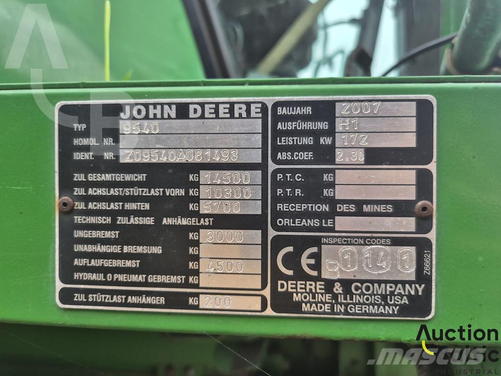 John Deere 9540 Moissonneuse batteuse