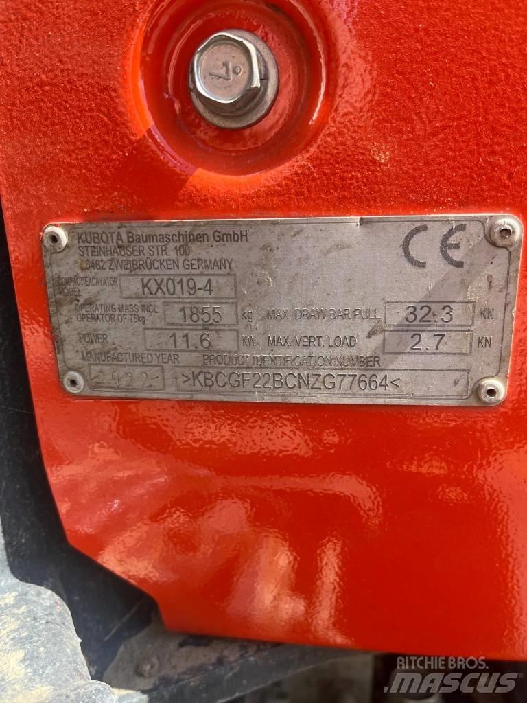 Kubota KX 019-4 Mini pelle < 7t