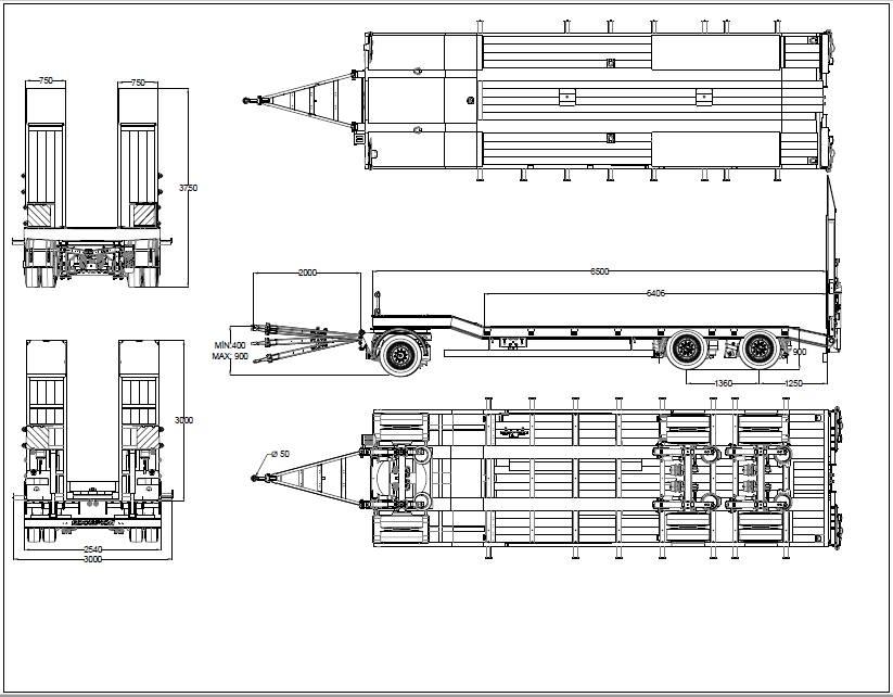  Scorpion SCR3 Semi remorque surbaissée
