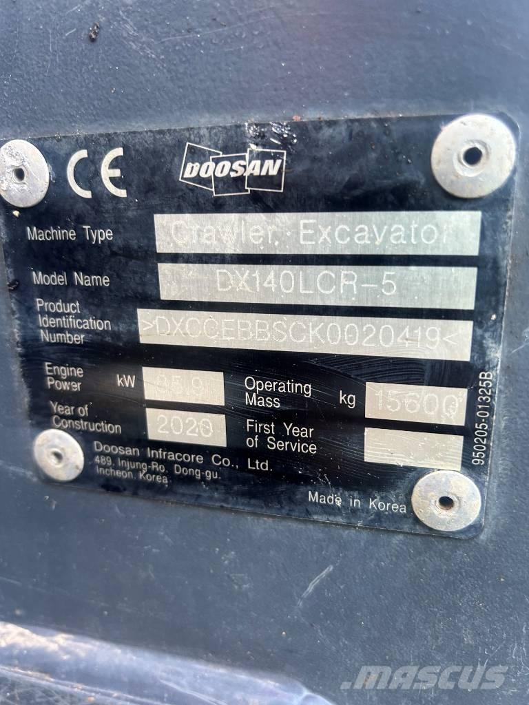 Doosan DX140LCR-5 Pelle sur chenilles