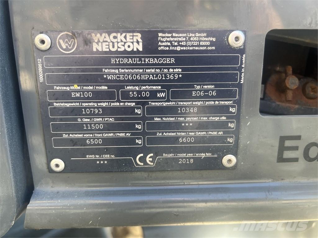 Wacker Neuson EW 100 Pelle sur pneus