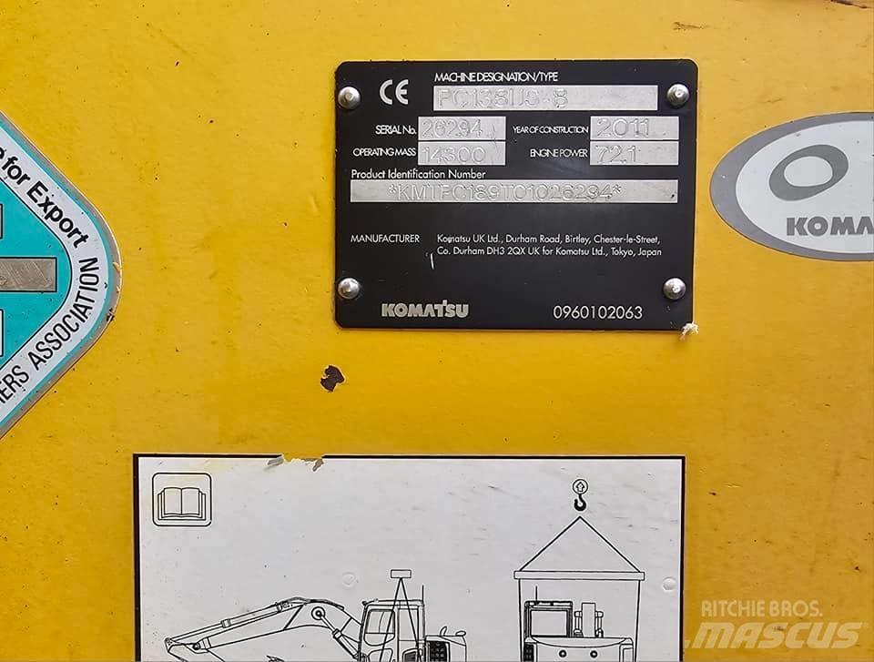 Komatsu PC 138 Mini pelle 7t-12t