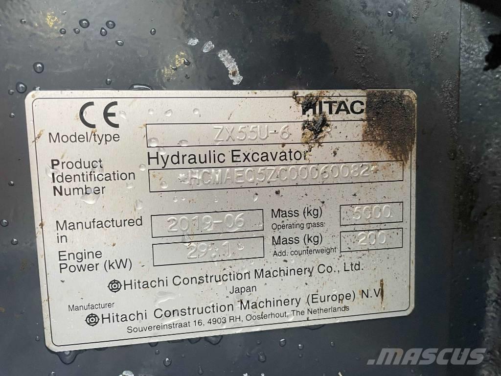 Hitachi ZX 55 U-6 Mini pelle < 7t