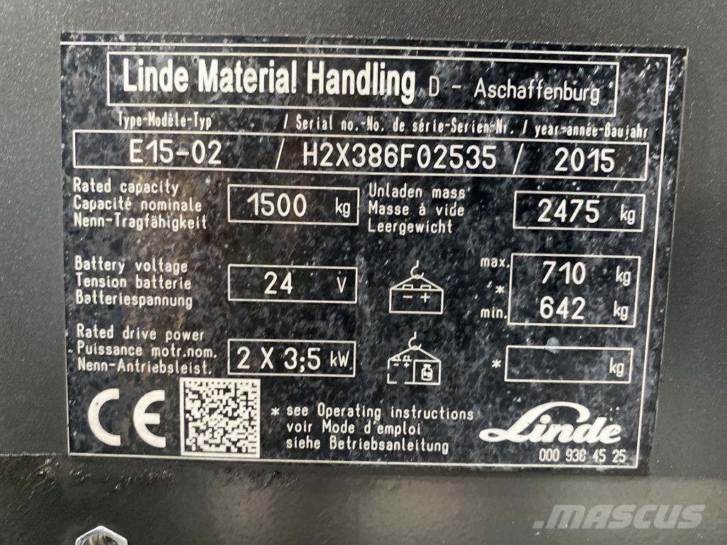 Linde E15-02 Chariots élévateurs électriques