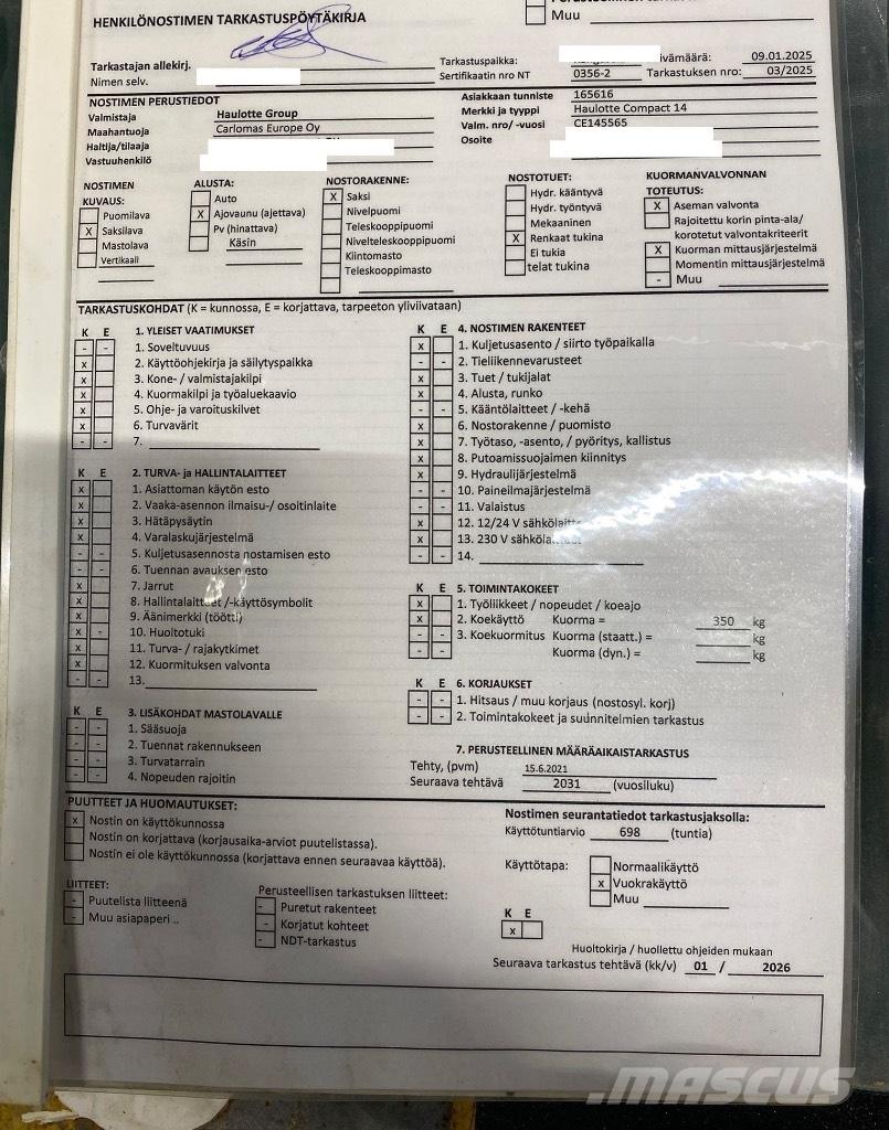 Haulotte Compact 14 Nacelle ciseaux