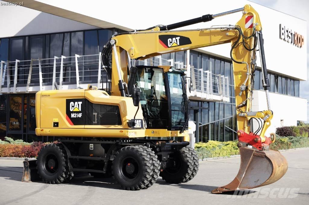 CAT M 314 F Pelle sur pneus