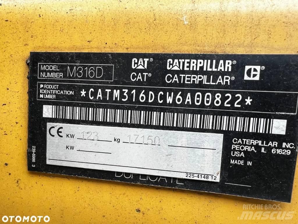 CAT M 316 D Pelle sur pneus
