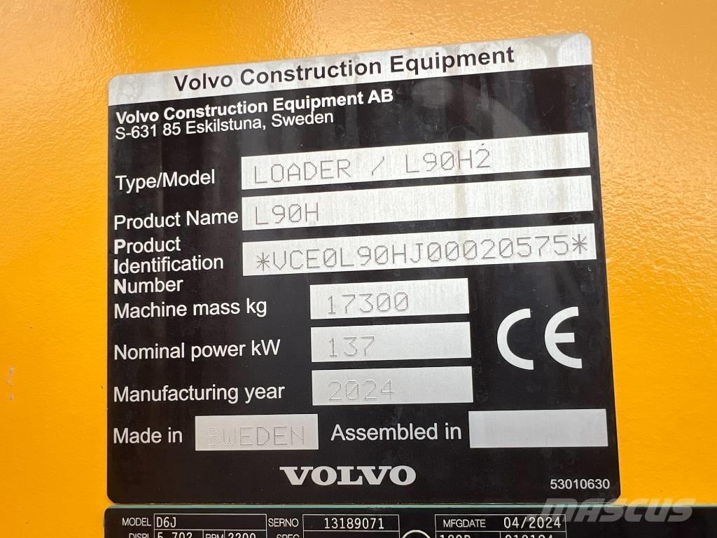 Volvo L90H 2 Chargeuse sur pneus