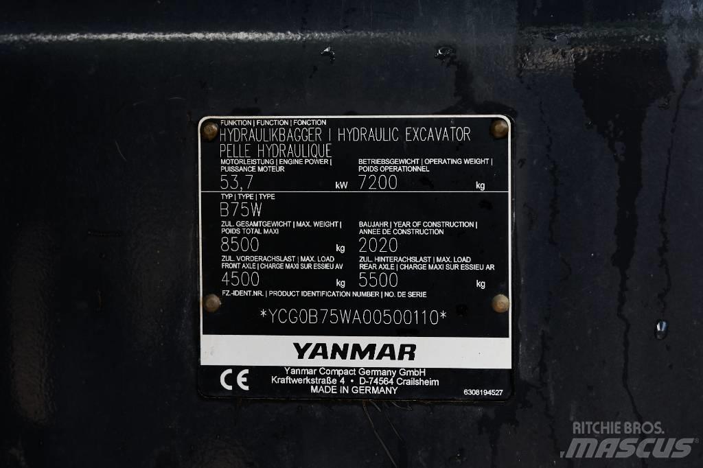 Yanmar B 75 W Pelle sur pneus