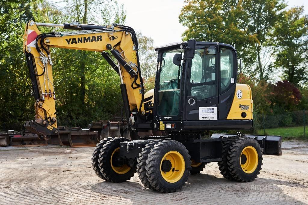 Yanmar B 75 W Pelle sur pneus