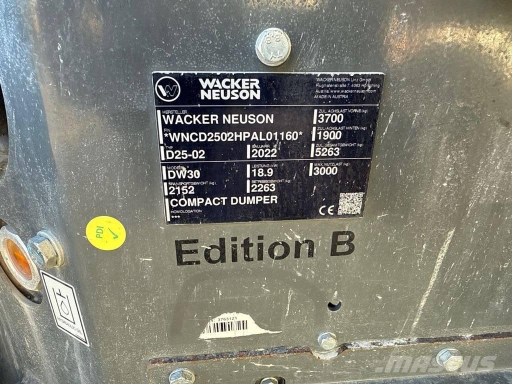 Wacker Neuson DW30 Mini tombereau