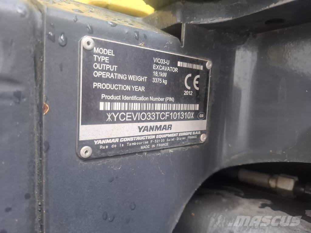 Yanmar Vio 33 U Mini pelle < 7t