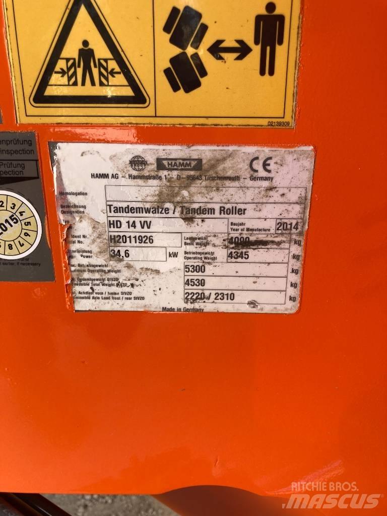 Hamm HD 14 VV Rouleaux tandem