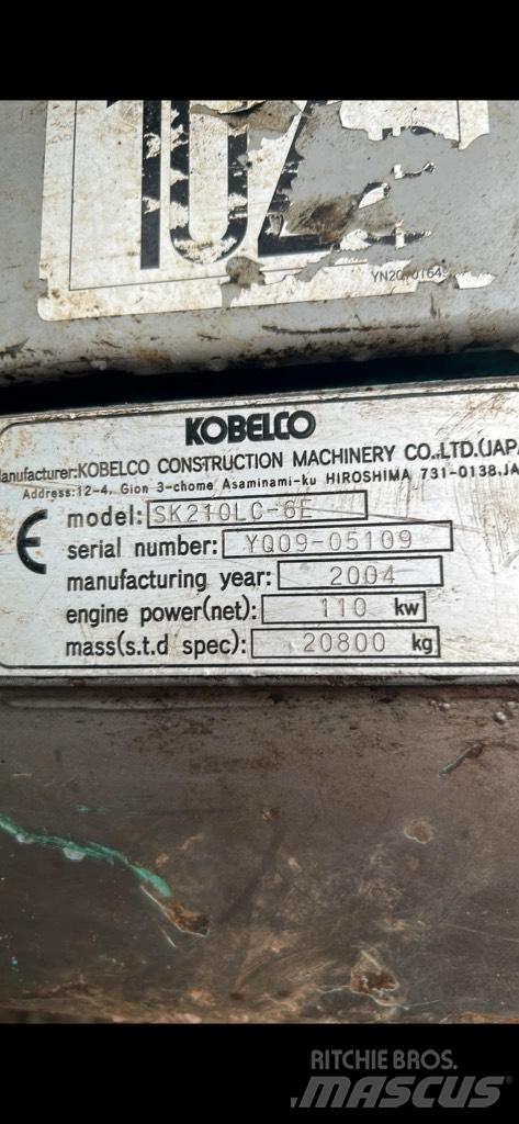 Kobelco SK210 lc Pelle sur chenilles