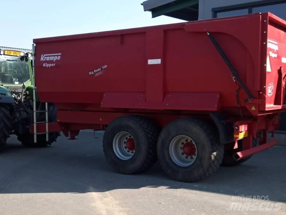 Krampe Big Body 550 Semi remorque plateau ridelle