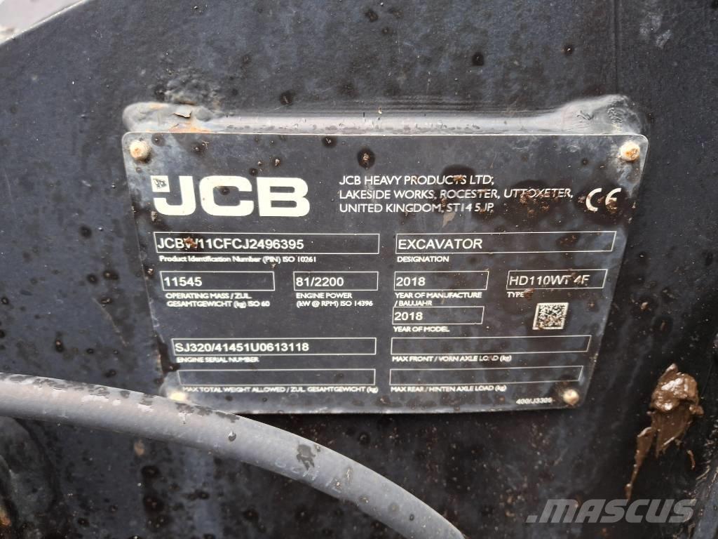 JCB 110 W Hydradig Pelle sur pneus