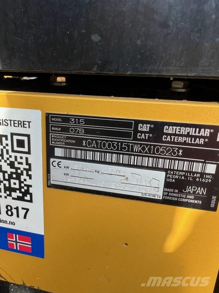 CAT 315 Pelle sur chenilles