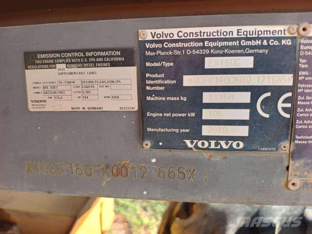 Volvo EW 160 C Pelle sur pneus