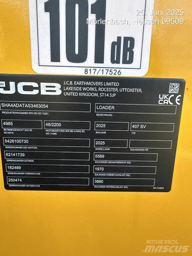 JCB 407 Chargeuse sur pneus