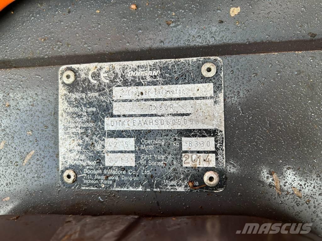 Doosan DX 80 R Mini pelle 7t-12t