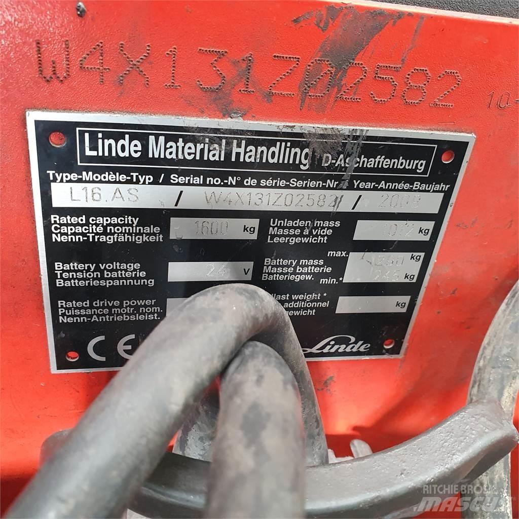 Linde L16AS Gerbeur accompagnant