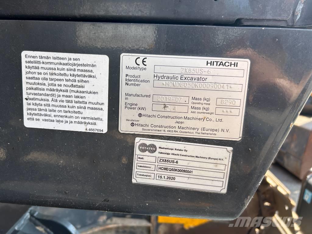 Hitachi ZX85US-6 BL Mini pelle 7t-12t
