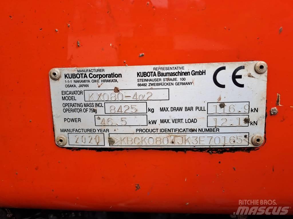 Kubota KX 080-4 Mini pelle 7t-12t