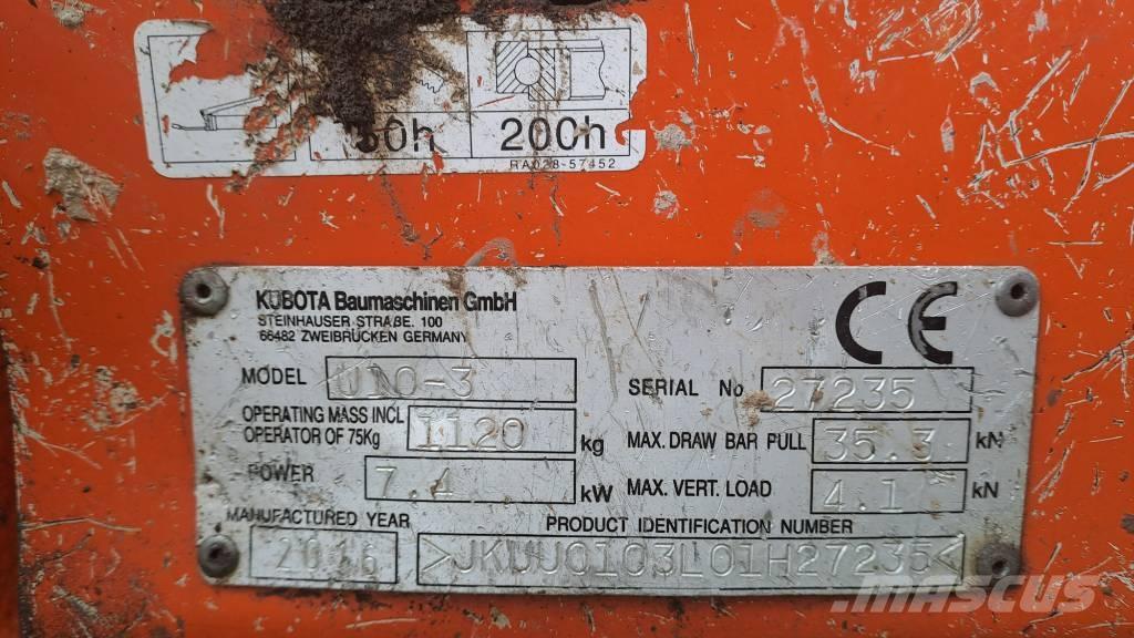 Kubota U 10-3 Mini pelle < 7t