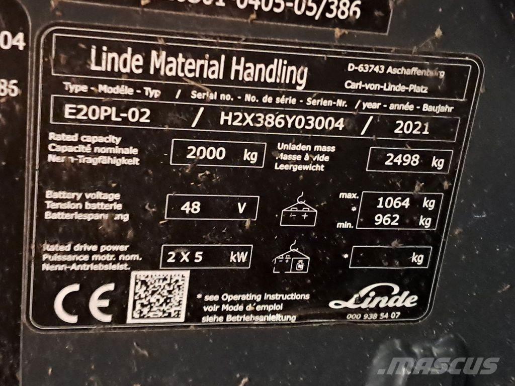 Linde E20PL-02 Chariots élévateurs électriques