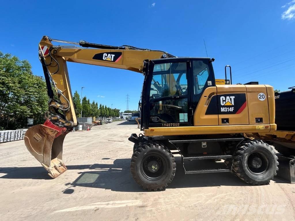 CAT M 314 F Pelle sur pneus
