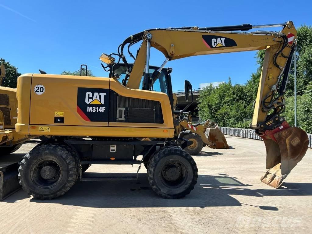 CAT M 314 F Pelle sur pneus