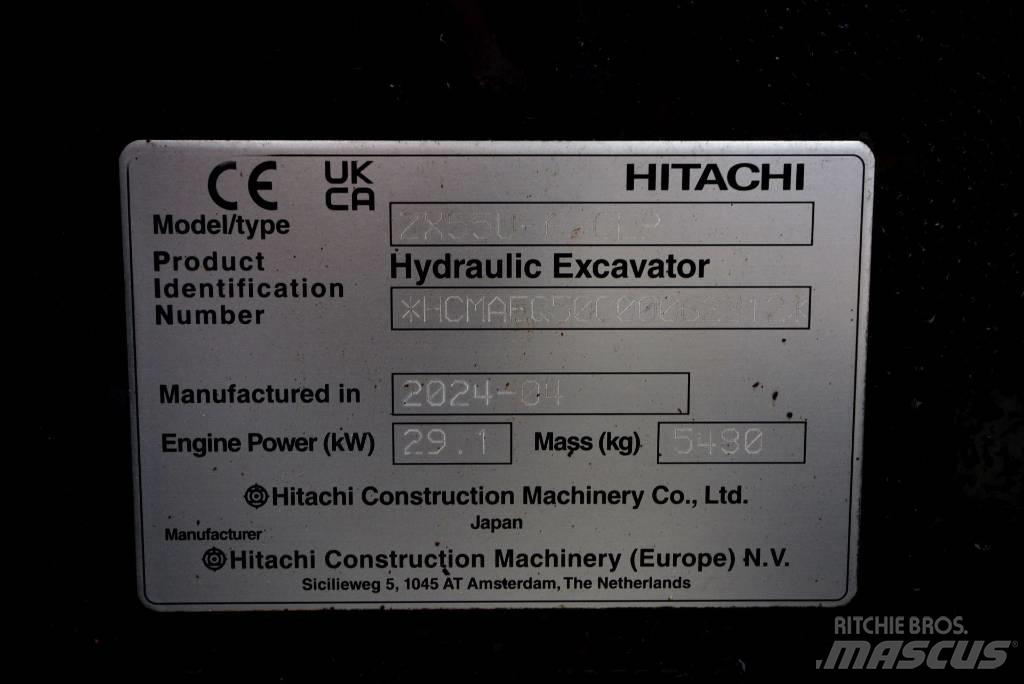 Hitachi ZX 55 U-6P Mini pelle < 7t