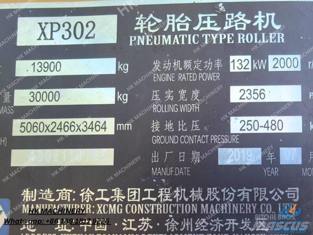XCMG XP302 Rouleaux à pneumatiques