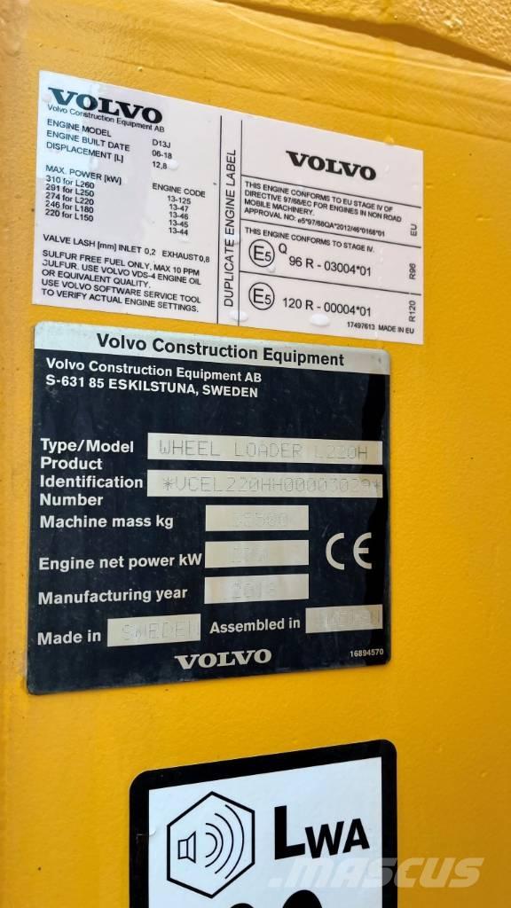 Volvo L220H Chargeuse sur pneus