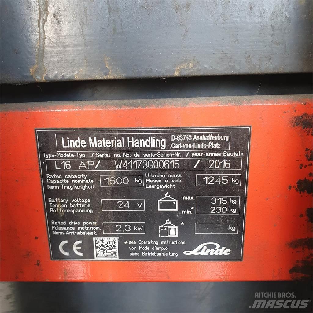 Linde L16AP Gerbeur accompagnant