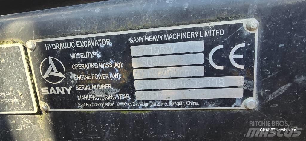 Sany SY 155 W Pelle sur pneus