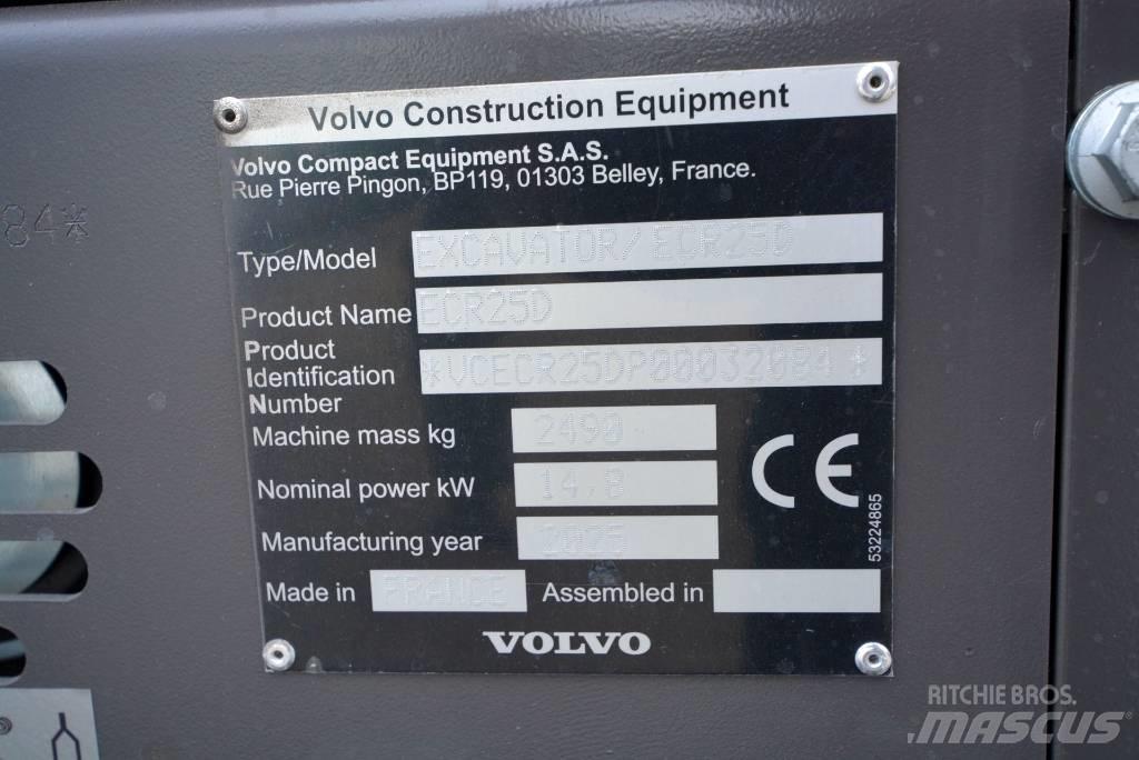 Volvo ECR 25 D Mini pelle < 7t