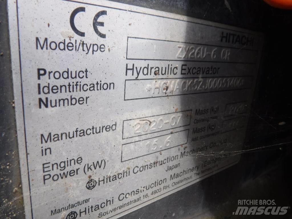 Hitachi ZX 26 U-6 Mini pelle < 7t