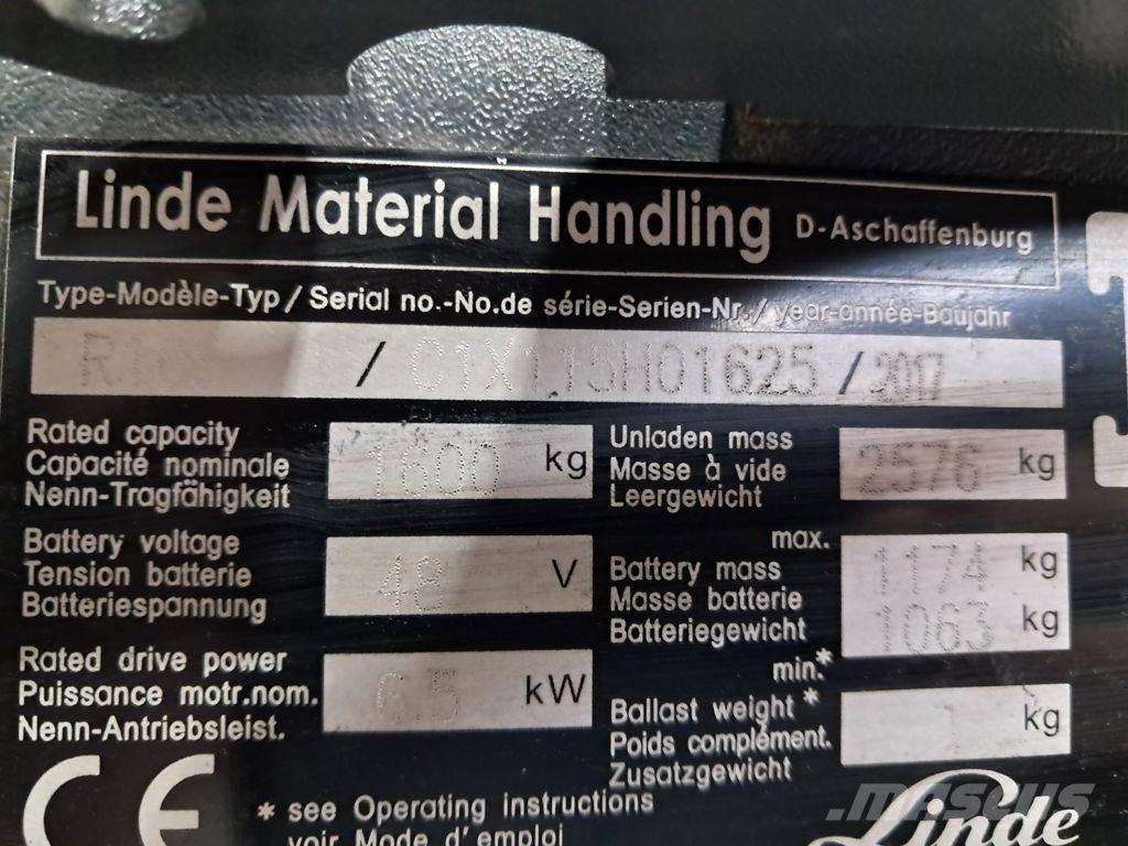 Linde R16S Chariot à mât rétractable