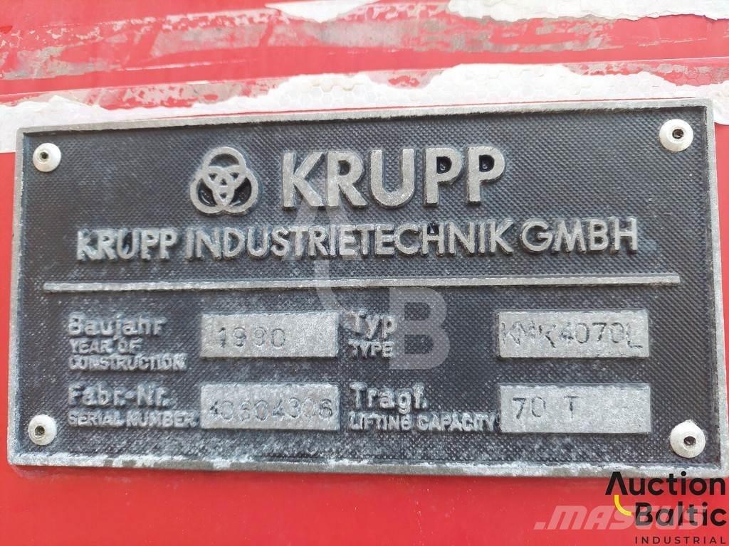 Krupp 4070L Camion plateau ridelle avec grue