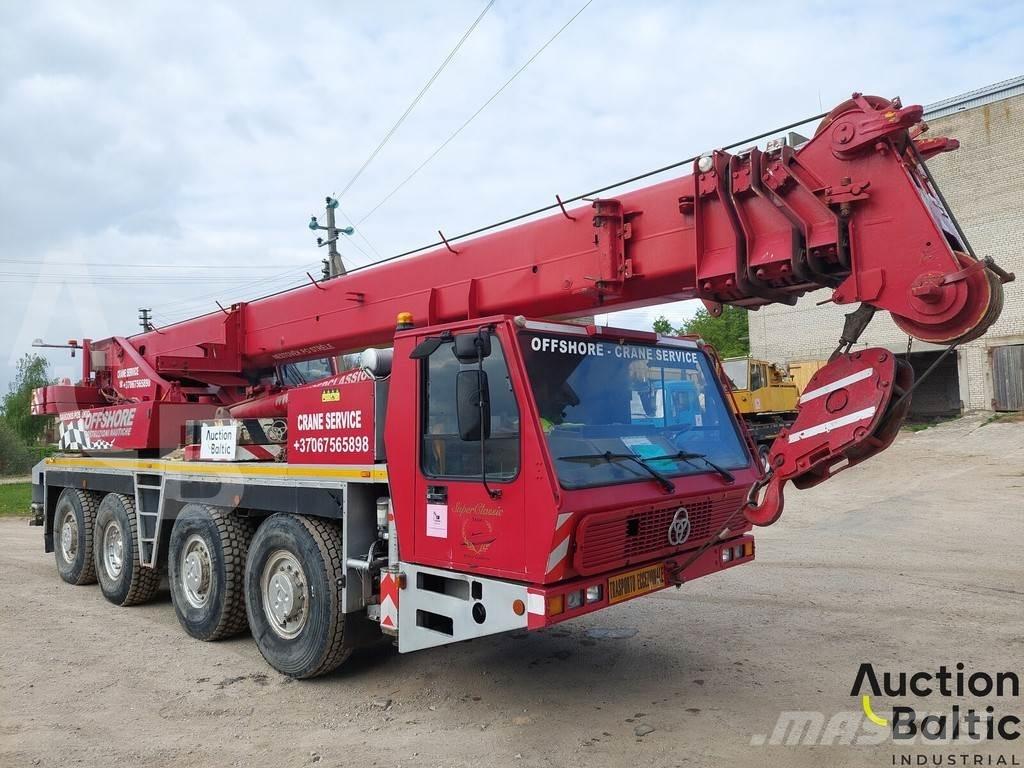 Krupp 4070L Camion plateau ridelle avec grue