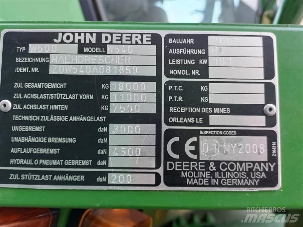 John Deere W540 Moissonneuse batteuse
