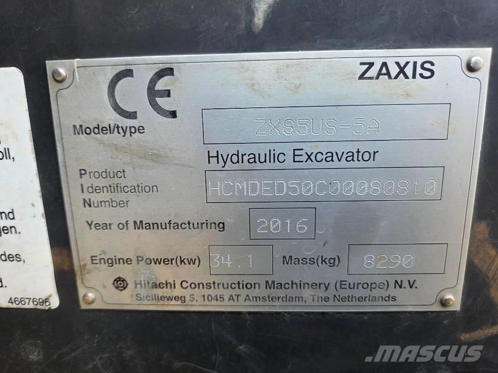 Hitachi ZX 85 US-5 A Mini pelle 7t-12t